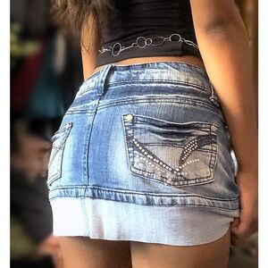 Y2k Denim Mini Skirt